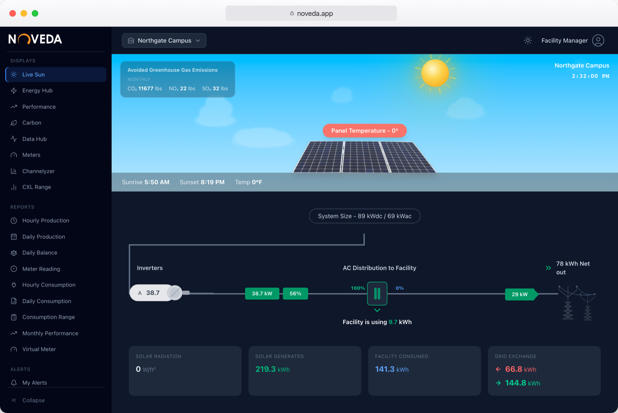 SunFlow Monitor live solar production dashboard